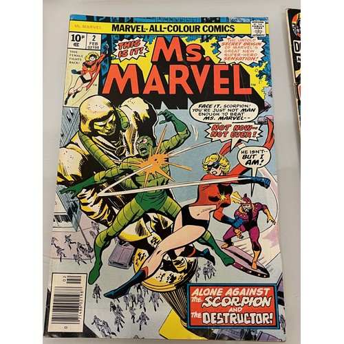 142 - Marvel and DC superhero comics, part of a large collection, Ka-Zar, New Gods, and Ms Marvel.

This l... 