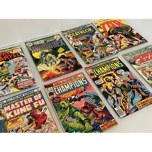 145 - Marvel and DC superhero comics, part of a large collection, Ms Marvel, Jonah hex, Deathlok, Tor, Mas... 