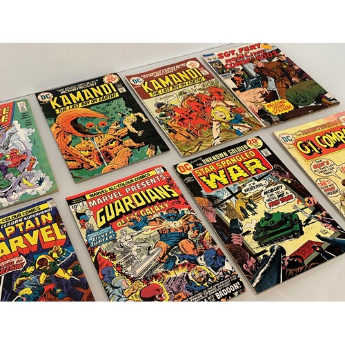 146 - Marvel and DC superhero comics, part of a large collection, Justice League, Kamandi, Sgt Fury, Capta... 