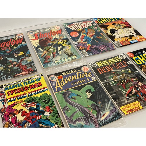 149 - Marvel and DC superhero comics, part of a large collection, The Shadow, Star Hunters, Ghost, Spiderm... 