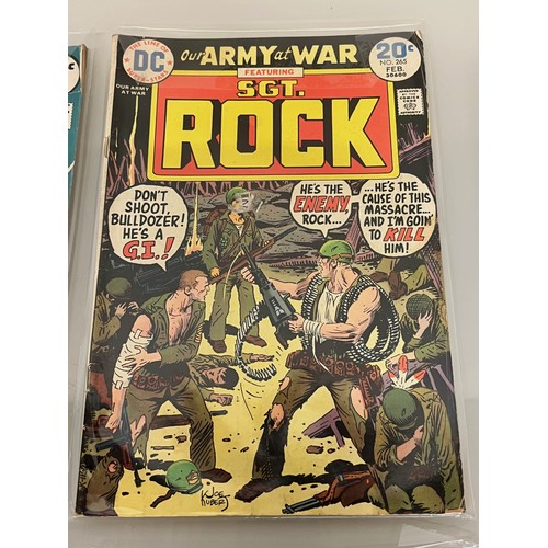 151 - Marvel and DC superhero comics, part of a large collection, Army at War Sgt Rock.

This lot is avail... 