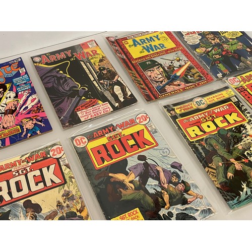 153 - Marvel and DC superhero comics, part of a large collection, Karate Kid, Army at War, and Sgt Rock.

... 