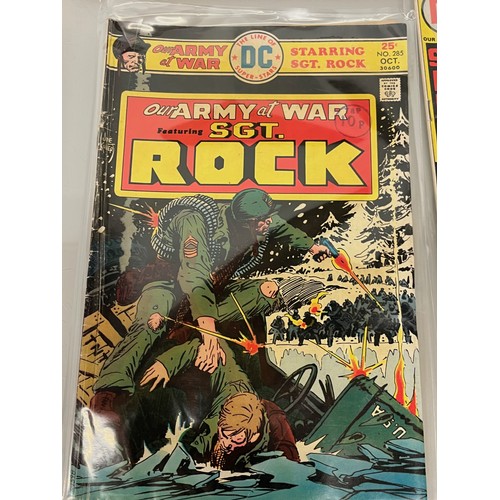 153 - Marvel and DC superhero comics, part of a large collection, Karate Kid, Army at War, and Sgt Rock.

... 