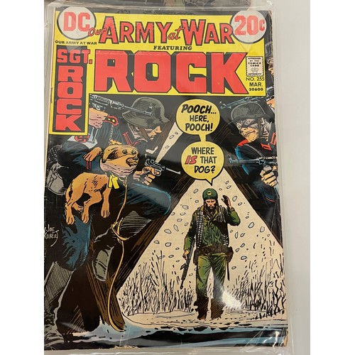 153 - Marvel and DC superhero comics, part of a large collection, Karate Kid, Army at War, and Sgt Rock.

... 