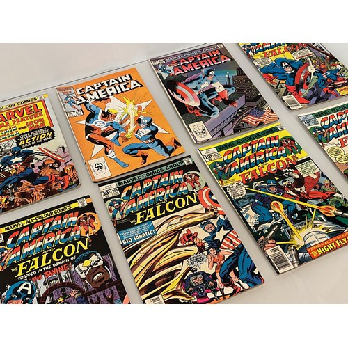 156 - Marvel and DC superhero comics, part of a large collection, Captain America, Iron Man and Falcon.

T... 