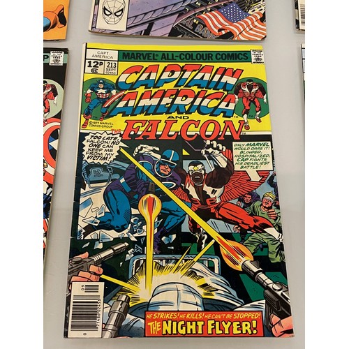 156 - Marvel and DC superhero comics, part of a large collection, Captain America, Iron Man and Falcon.

T... 