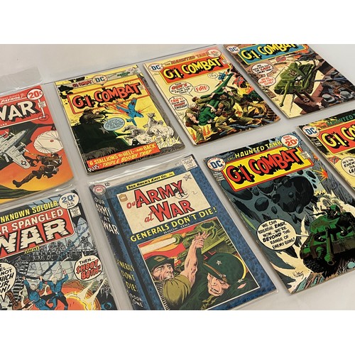 163 - Marvel and DC superhero comics, part of a large collection, G.I. War, G.I. Combat, Star Spangled War... 