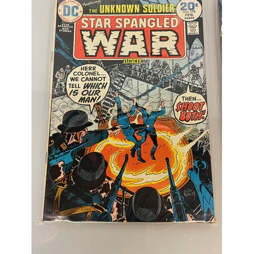 163 - Marvel and DC superhero comics, part of a large collection, G.I. War, G.I. Combat, Star Spangled War... 