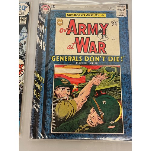 163 - Marvel and DC superhero comics, part of a large collection, G.I. War, G.I. Combat, Star Spangled War... 