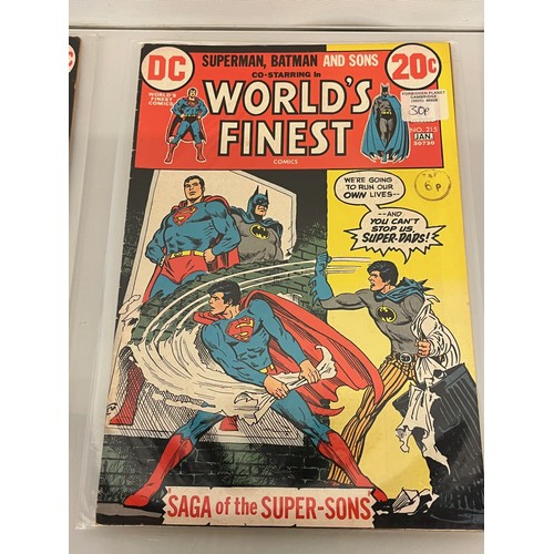 164 - Marvel and DC superhero comics, part of a large collection, Worlds Finest, Batman and Superman.

Thi... 