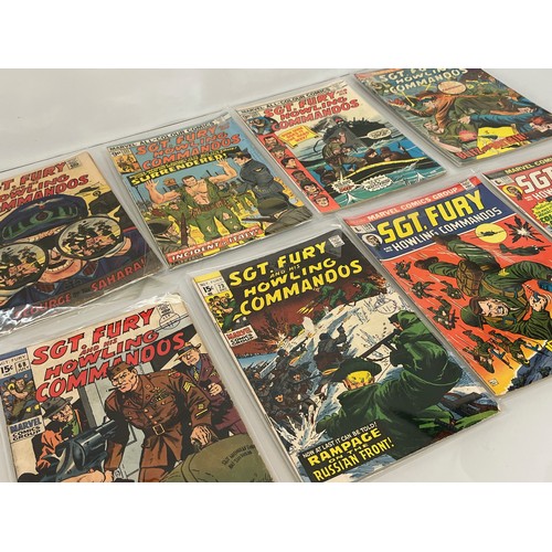 165 - Marvel and DC superhero comics, part of a large collection, Sgt Fury.

This lot is available for in-... 