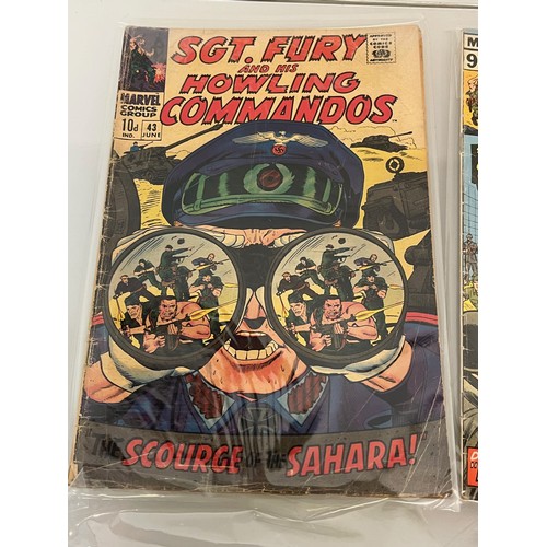 165 - Marvel and DC superhero comics, part of a large collection, Sgt Fury.

This lot is available for in-... 