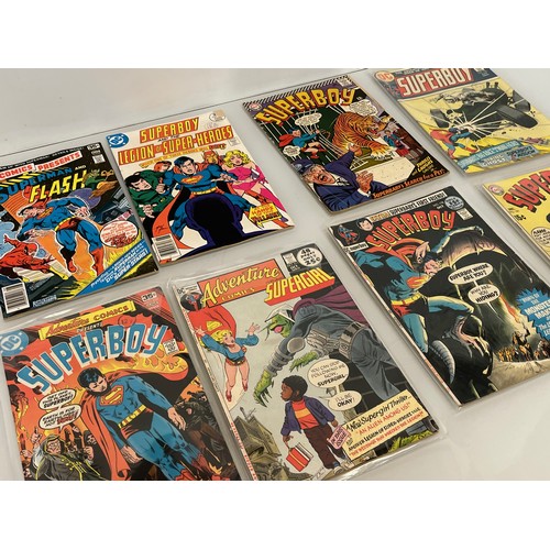 169 - Marvel and DC superhero comics, part of a large collection, Superboy, Superman and Flash.

This lot ... 