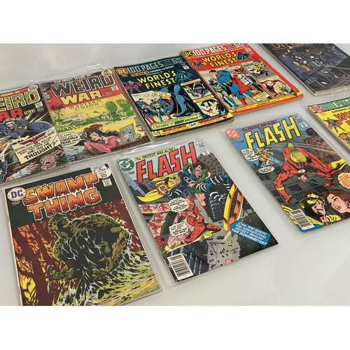 178 - Marvel and DC superhero comics, part of a large collection, Weird War, Worlds Finest, Batman, Swamp ... 