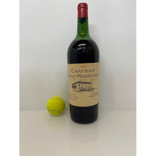 183 - Vintage fine wines, a magnum of 1967 Chateau Haut Marbuzet.

This lot is available for in-house ship... 