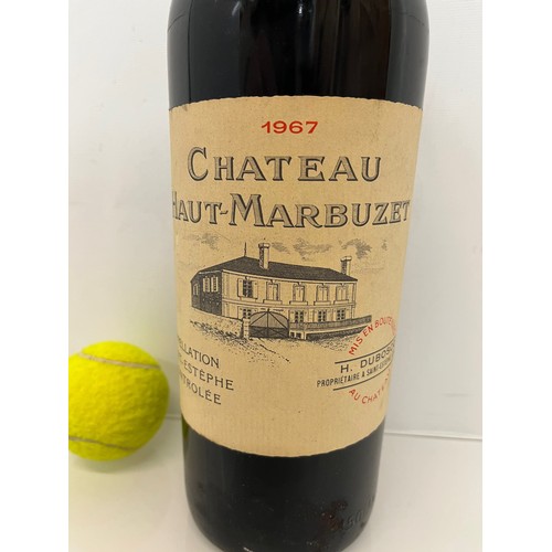 183 - Vintage fine wines, a magnum of 1967 Chateau Haut Marbuzet.

This lot is available for in-house ship... 