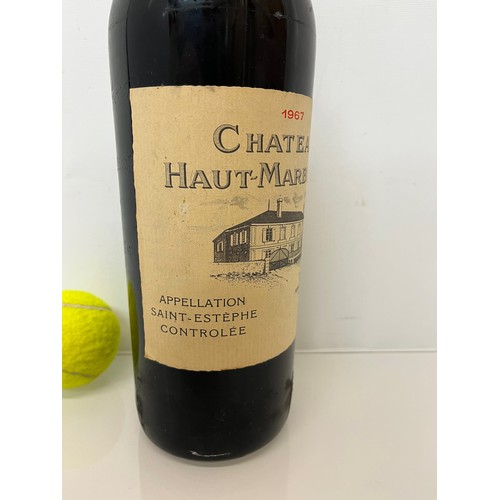 183 - Vintage fine wines, a magnum of 1967 Chateau Haut Marbuzet.

This lot is available for in-house ship... 