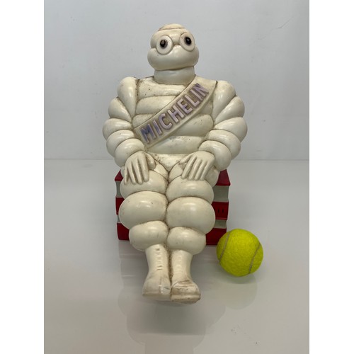 184 - Automobilia, a Michelin Man mascot, illuminated shop / garage retail display with Mr Bibendum seated... 