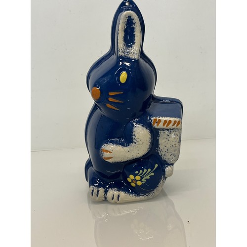 188 - Decorative ceramic hanging food mould in the form of a Rabbit. 29 cm tall.

This lot is available fo... 