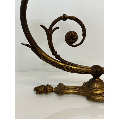 191 - Pair of gilded cast brass decorative light sconces.

This lot is available for in-house packing and ... 