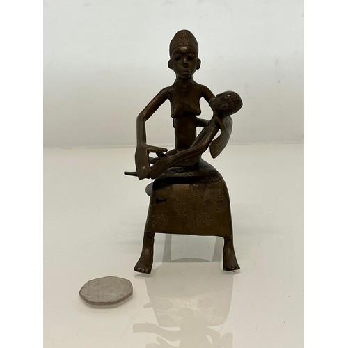 209 - African bronze figure of a mother and child. 11 cm high.


This lot is available for in-house packin... 