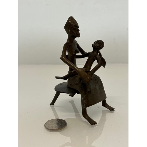 209 - African bronze figure of a mother and child. 11 cm high.


This lot is available for in-house packin... 