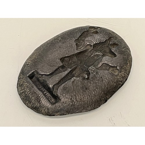 214 - Cast lead mould for The Trusty Servant figure, Manners Maketh Man motto for Winchester Collage. 10.5... 