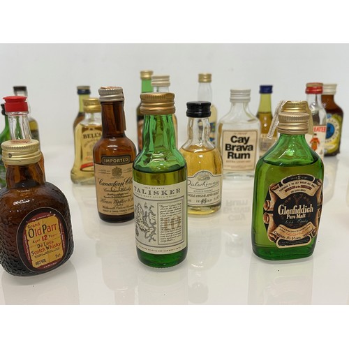 240 - Collection of miniature spirit bottles, Malt and Blended Whisky, Rum, Brandy Gin etc.

This lot is a... 