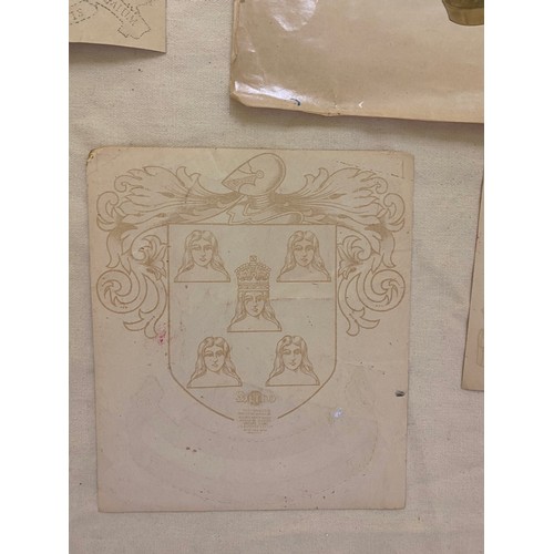 269 - A Selection of Transfers with heraldic Coats of Arms etc. 
some are labelled Butchers & Co Ltd and '... 