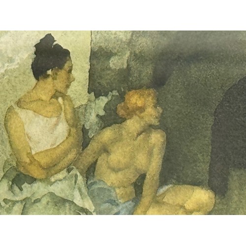 49 - Mid Century erotic art, a William Russel Flint sign print from the 1953 Homelover series by Frost an... 