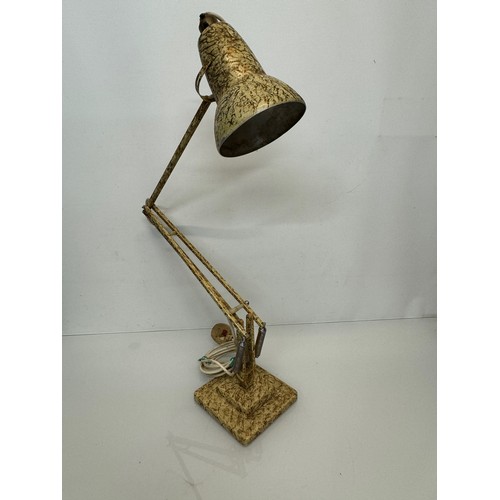 43 - Mid-century furnishing, lighting, a Herbert Terry angle poise desk lamp, with a scumbled paint finis... 