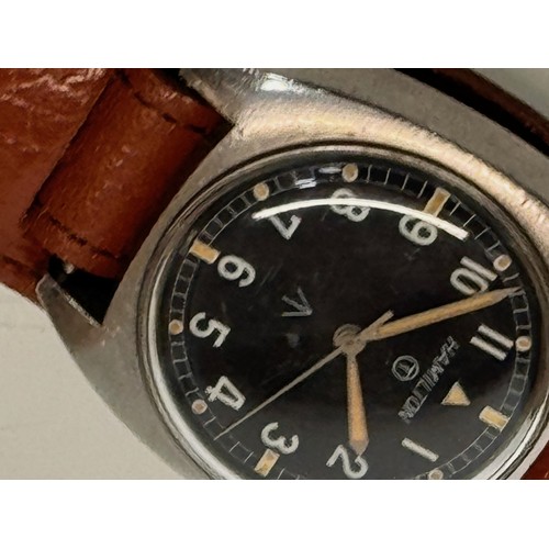 10 - A Gents military issue wristwatch by Hamilton.

This lot is available for in-house shipping