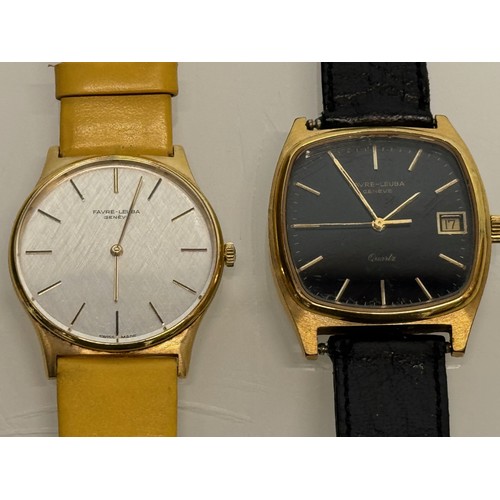 13 - Two Favre Leuba gents wrist watches.

This lot is available for in-house shipping