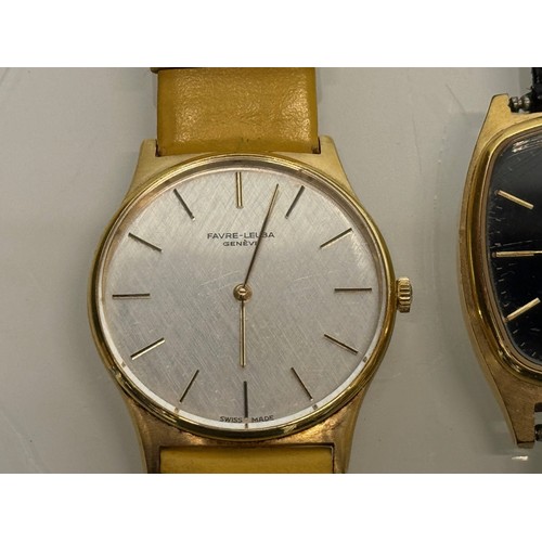 13 - Two Favre Leuba gents wrist watches.

This lot is available for in-house shipping