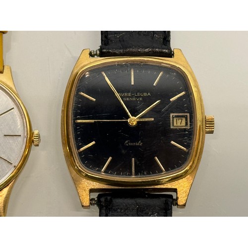 13 - Two Favre Leuba gents wrist watches.

This lot is available for in-house shipping