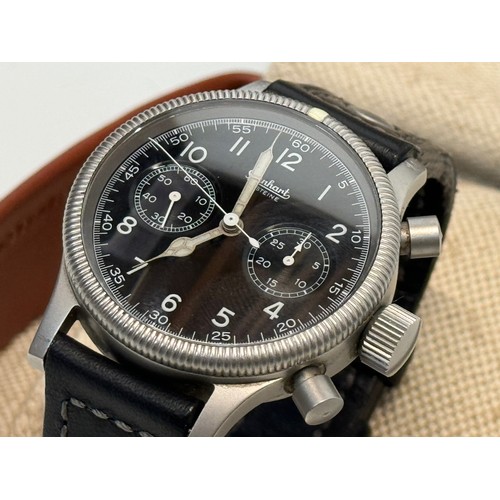 9 - Gents wristwatch, a Hanhart Chronograph, the watch of choice for Steve McQueen. A 1939 Limited editi... 