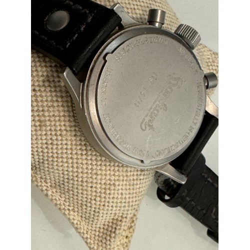 9 - Gents wristwatch, a Hanhart Chronograph, the watch of choice for Steve McQueen. A 1939 Limited editi... 