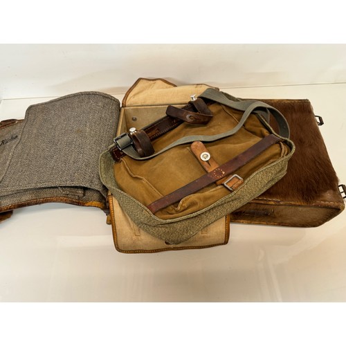 104 - Militaria, a pony skin ruck sac dated 45.

This lot is available for in-house shipping