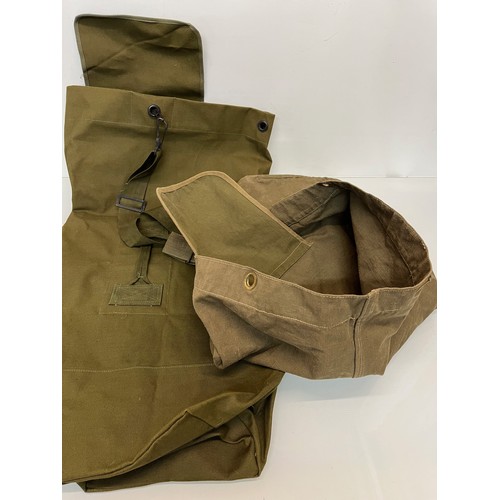 107 - Militaria, military clothing kit bags, one is new old stock.

This lot is available for in-house shi... 