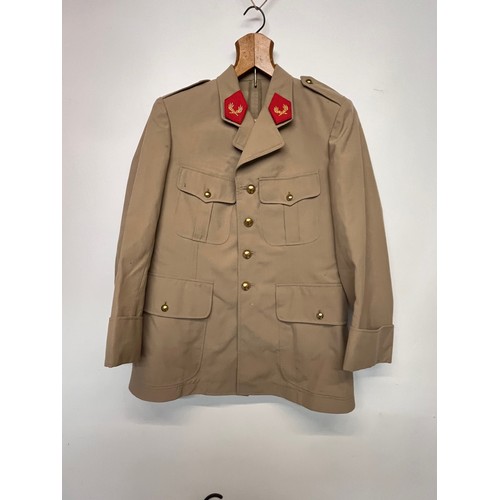 105 - Vintage clothing, French military work wear, two uniform jackets.

This lot is available for in-hous... 