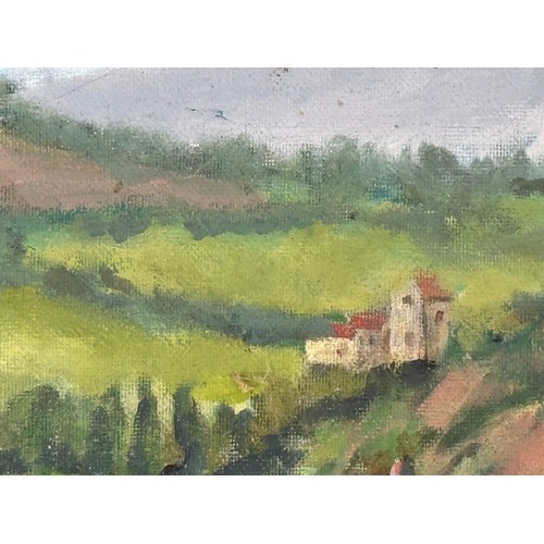 192 - Painting Tscany Italy. From collection of paintings from the studio of Cambridge artist John Shead 1... 