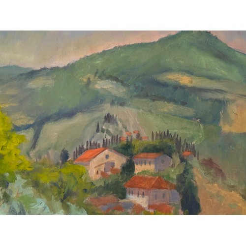 196 - Painting Tscany Italy. From collection of paintings from the studio of Cambridge artist John Shead 1... 