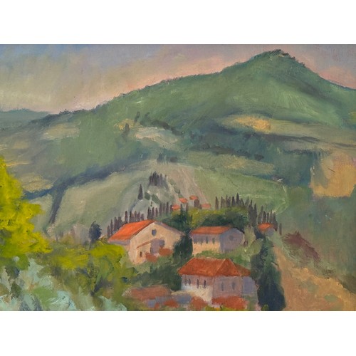 196 - Painting Tscany Italy. From collection of paintings from the studio of Cambridge artist John Shead 1... 