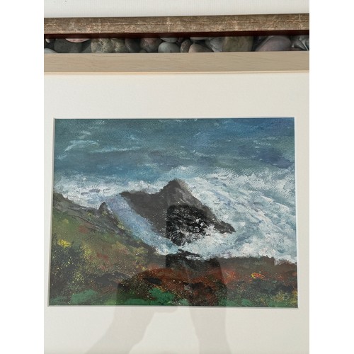 197 - Painting Gara Rocks Salcombe Devon. From collection of paintings from the studio of Cambridge artist... 