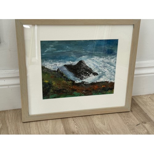 197 - Painting Gara Rocks Salcombe Devon. From collection of paintings from the studio of Cambridge artist... 