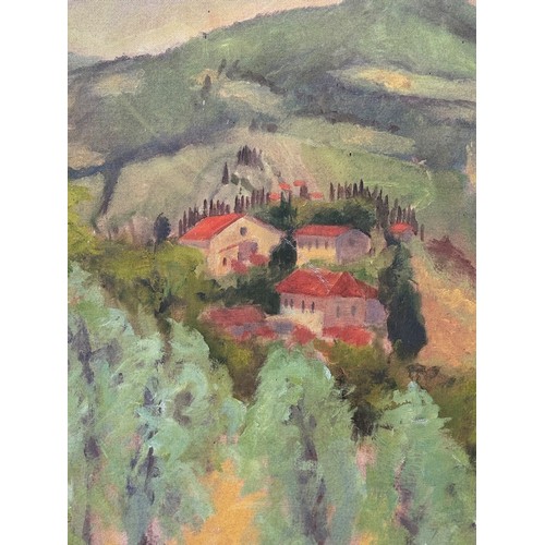 198 - Painting Tscany Italy. From collection of paintings from the studio of Cambridge artist John Shead 1... 