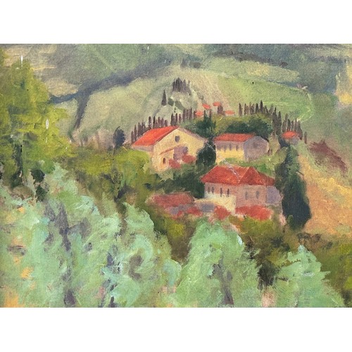 198 - Painting Tscany Italy. From collection of paintings from the studio of Cambridge artist John Shead 1... 