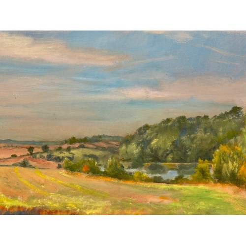 204 - Painting Suffolk landscape at Banardiston. From a collection of paintings from the studio of Cambrid... 