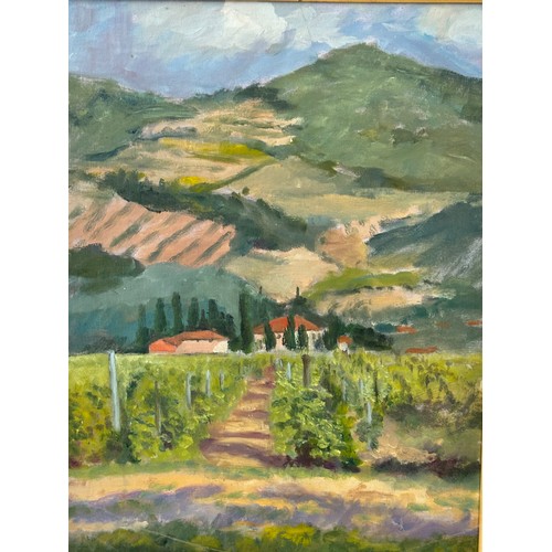 205 - Painting Tscany Italy. From a collection of paintings from the studio of Cambridge artist John Shead... 