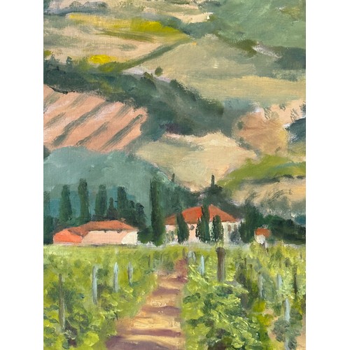 205 - Painting Tscany Italy. From a collection of paintings from the studio of Cambridge artist John Shead... 